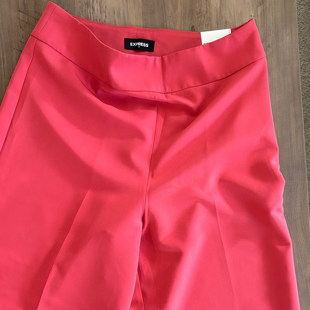 Express Women's Vibrant Coral High Rise Culottes